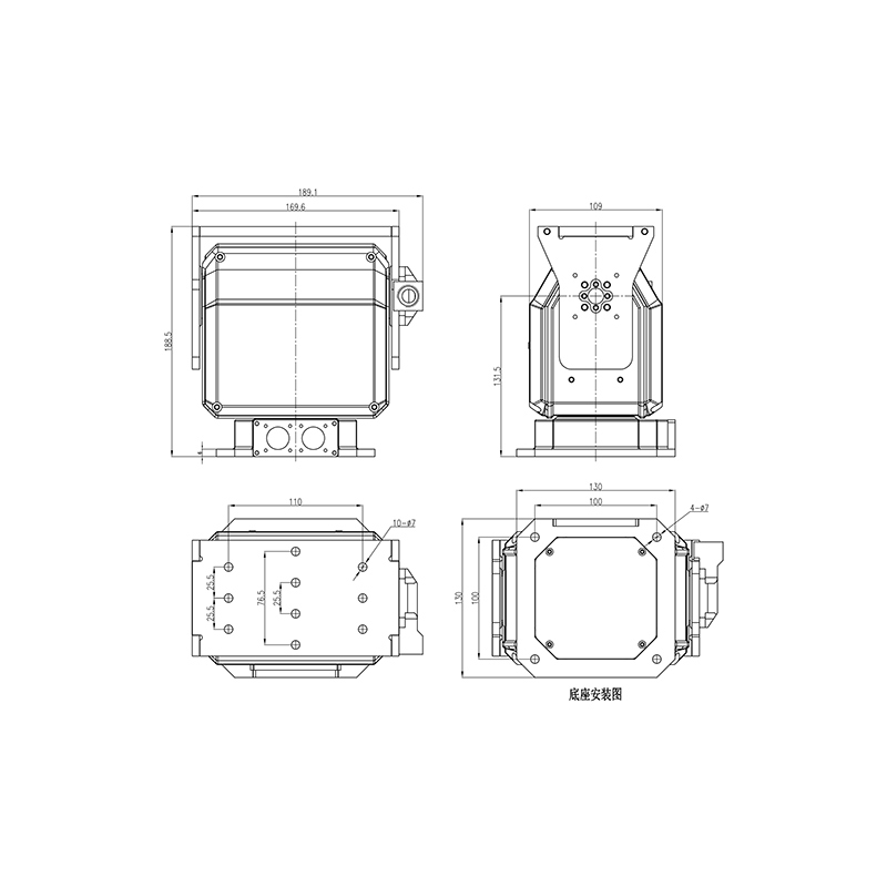 6kg Side Payload Outdoor Waterproof PTZ Camera Ethernet Pantilt