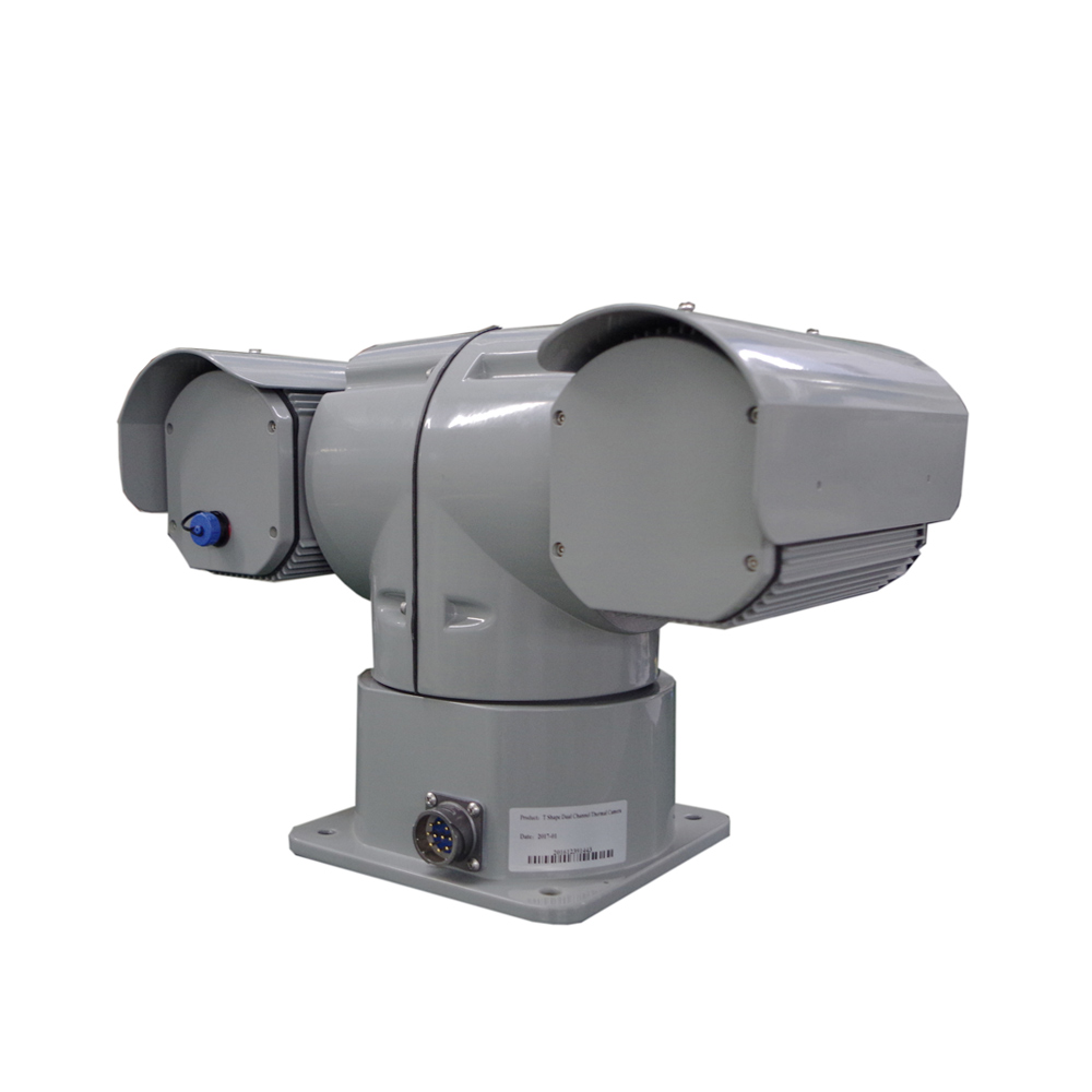 75mm 3x continuous zoom T shaped defog car mounted thermal security camera for border defense 640