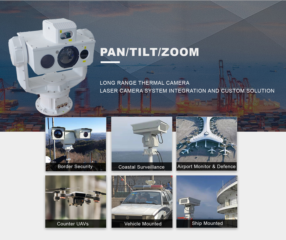40km Lake Surveillance Wide Range Monitoring HD Thermal PTZ Camera