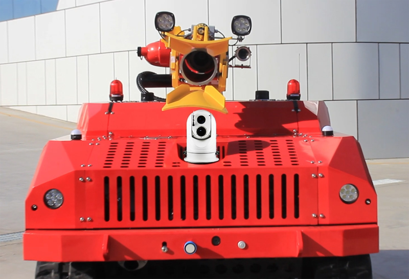 3x Zoom Firefighting Thermal Camera Robot Surveillance Camera with Wiper