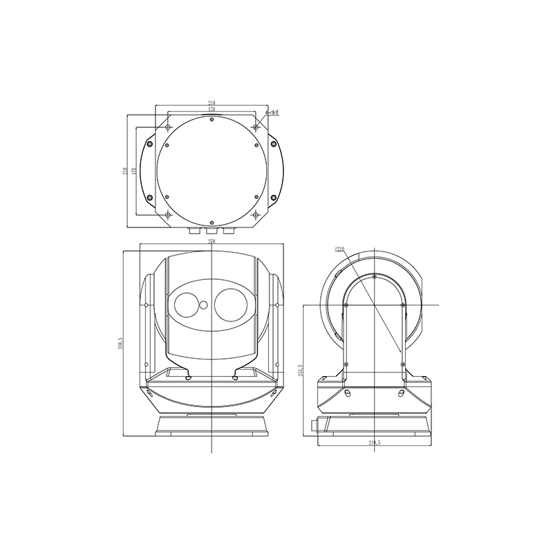 5kg Payload IP66 Waterproof Motorized Thermal Camera Spherical Turntable Rotation Pan Tilt