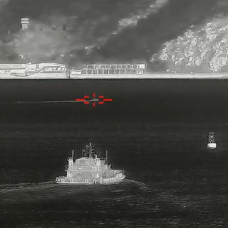 Vessel Mounted Ultra Long-range Multi-sensor EO IR 92X Zoom Gyro Thermal Infrared Ptz Camera with Rangefinder