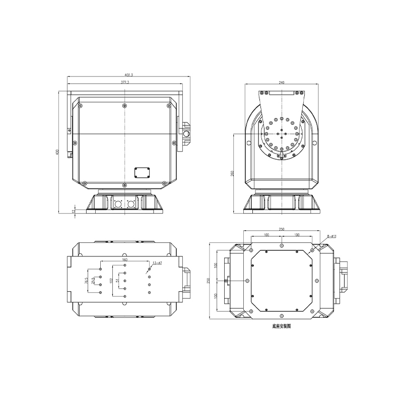 50kg Load Heavy Duty Motorized Pantilt Rotation PT Pan Tilt