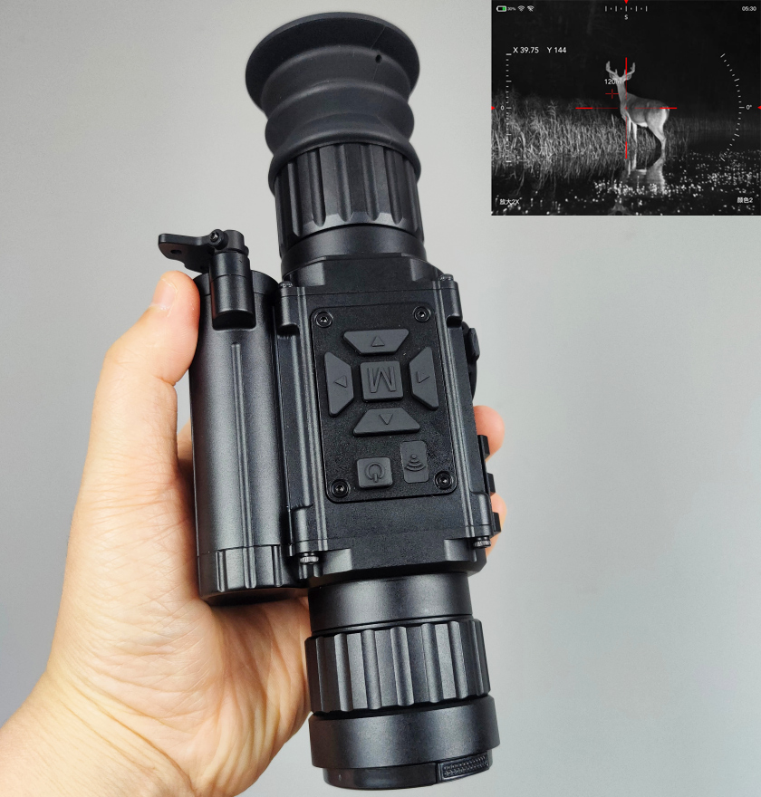 640x512 35mm IP67 800g Shock Resistance No Baffles Night Vision Hunting Thermal Sight Scope